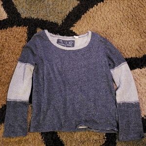 Indigo organic cotton long sleeve top